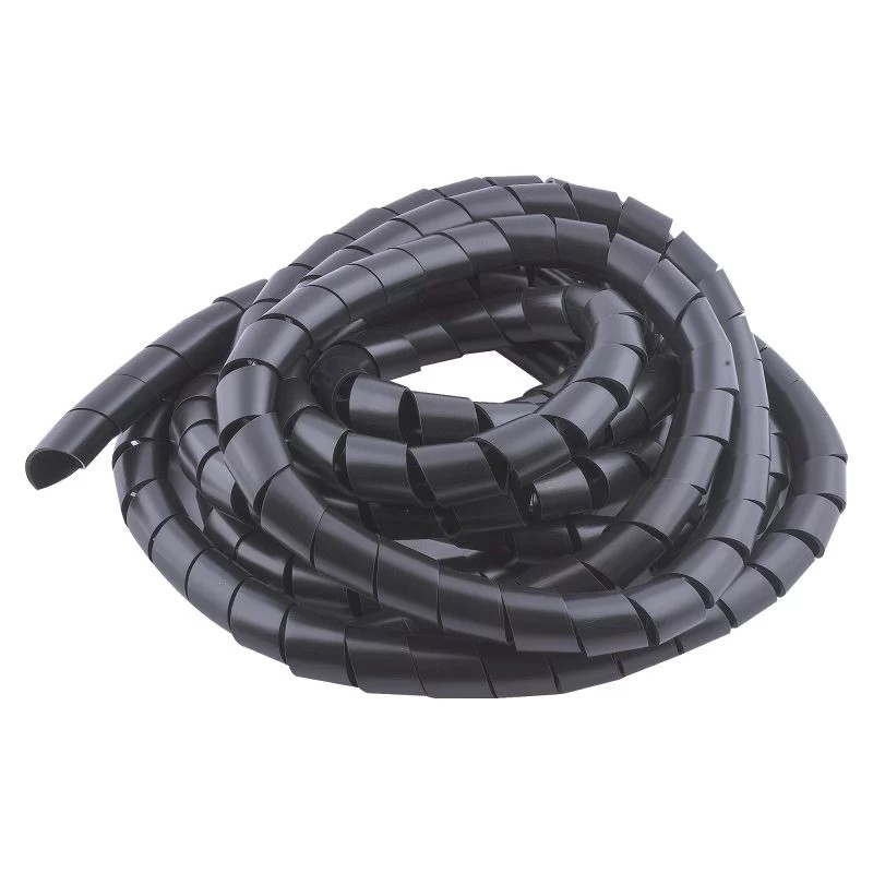 ESPIRAL PLASTICO PE 14MM 5MTS NEGRO BDN-EP14N